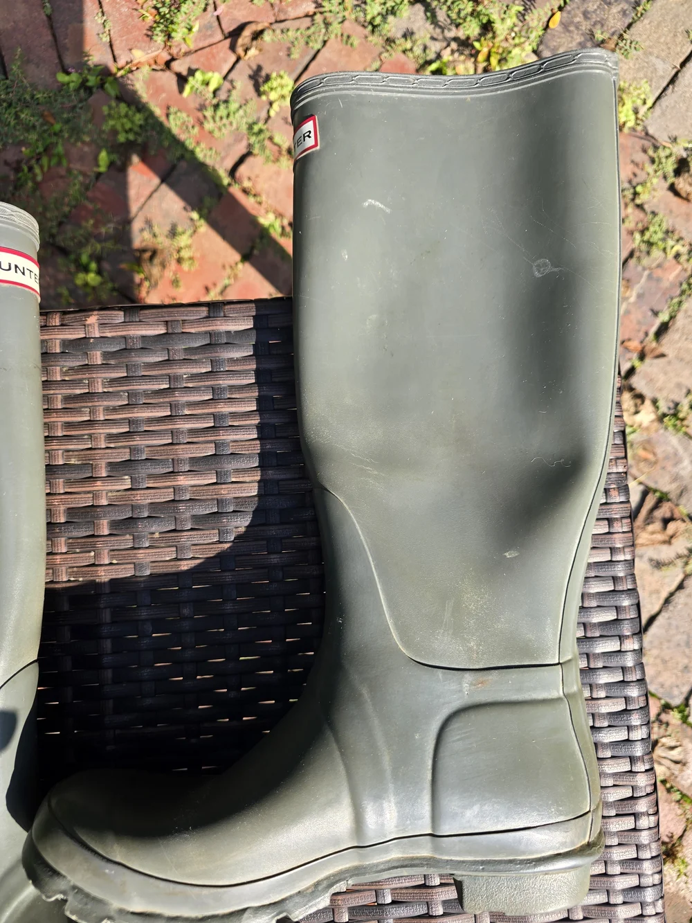 Hunter Women's  Grey Tall Rain Boots Size 7